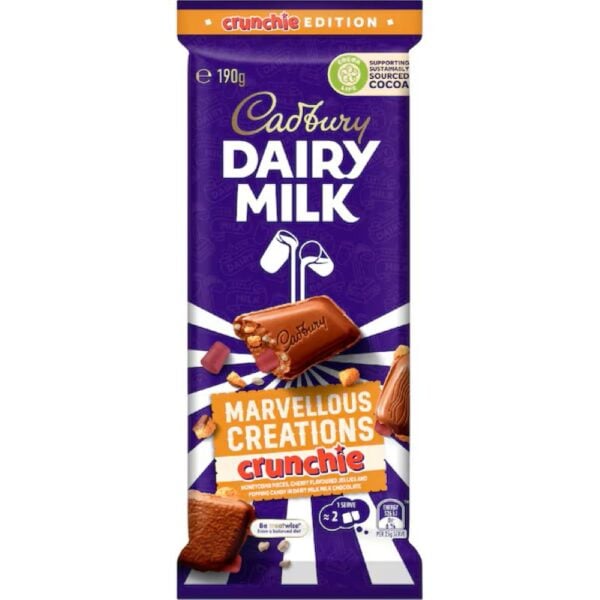 cadbury marvellous creations crunchie block 190g