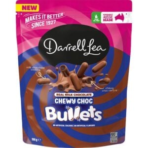 darrell lea milk chocolate chewy choc bullets 190g