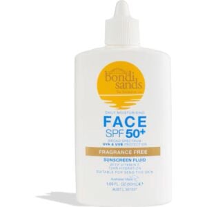 bondi sands spf 50+ daily face fragrance free sunscreen fluid 50ml