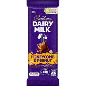 cadbury dairy milk honeycomb & peanut chocolate block 100g