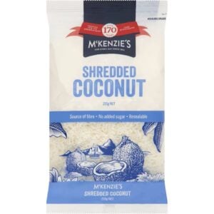 mckenzies coconut shredded loose 215g