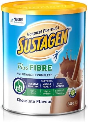 sustagen hospital formula plus fibre chocolate 840g
