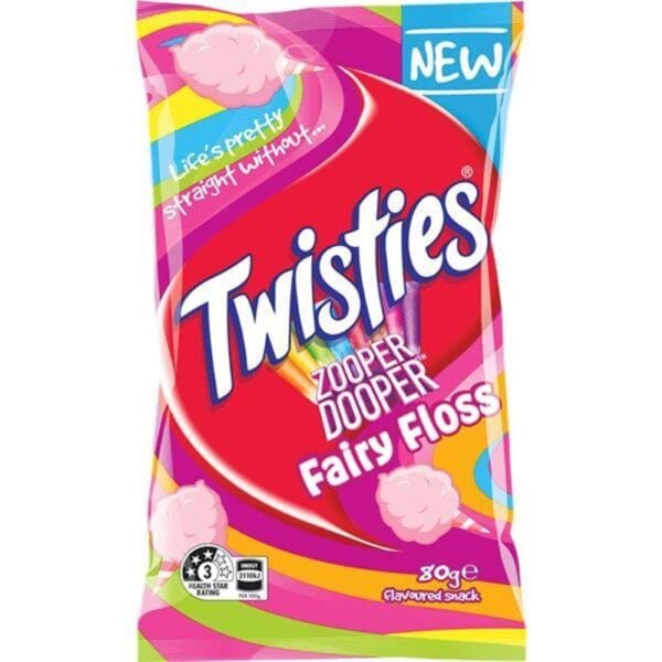 twisties zooper dooper fairy floss 80g