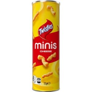 twisties minis cheese snack canister 115g