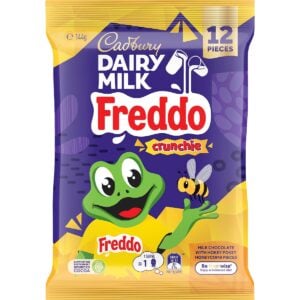 a bag of crunchie flavoured cadbury freddo frogs sharepack