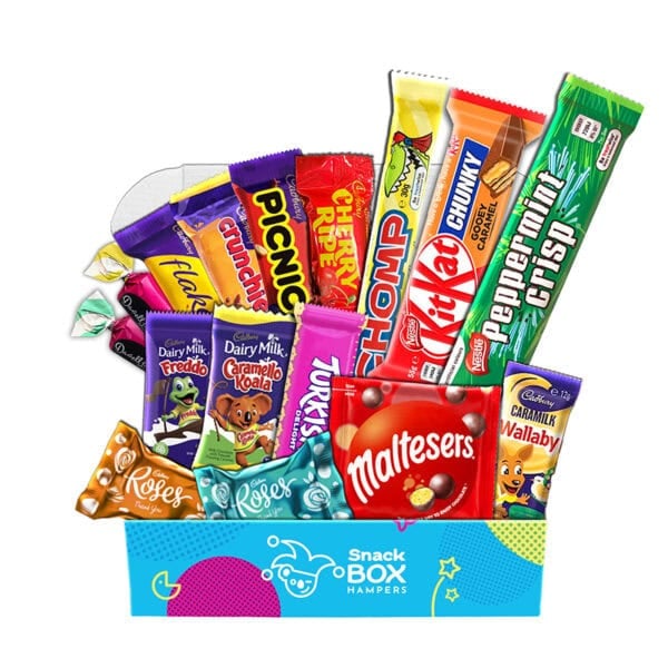 an australian gift box with australian chocolate
