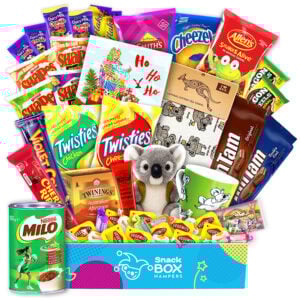 an extra large gift hamper with australian snacks and products for christmas