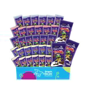 an australian gift box with a variety of cadbury freddo frogs