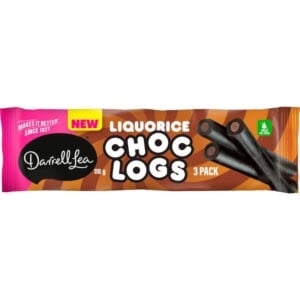 darrell lea liquorice chocolate logs 110g