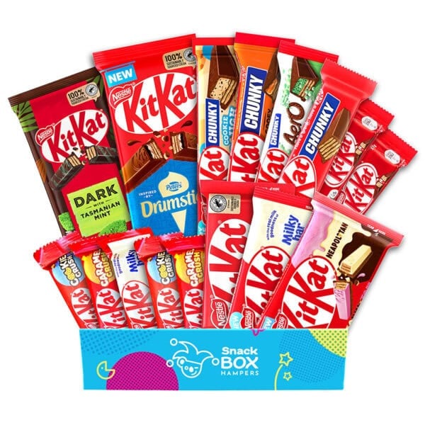an australian gift box with variety of kitkats