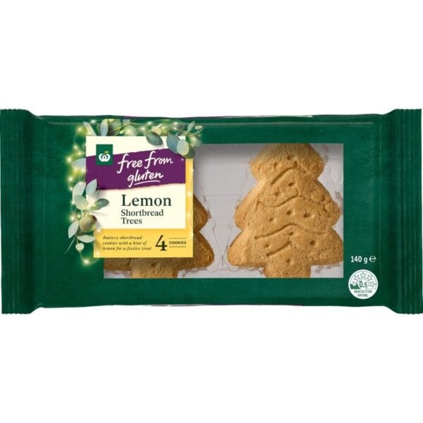 Gluten Free Lemon Shortbread Tree Cookies 4 pack