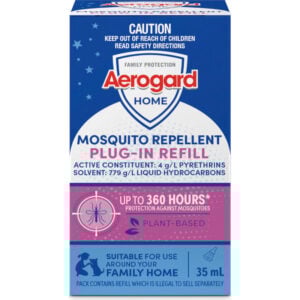 aerogard home mosquito control plug in refill 35ml