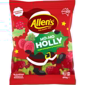 allens ho ho holly lollies apple & raspberry 470g