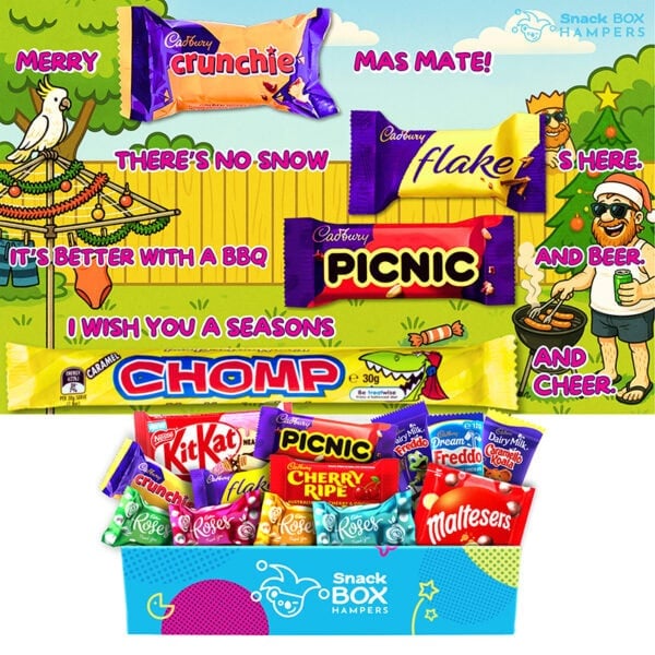 Aussie Christmas Chocolate Card Message Board Gift