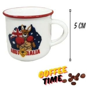 aussie espresso mug cranky boxing kangaroo