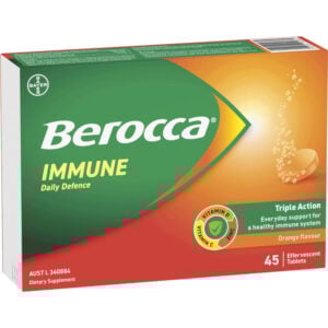 berocca immune daily defence orange effervescent tablets 45 pack