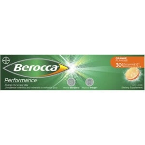 berocca vitamin b & c orange flavour energy 30 pack