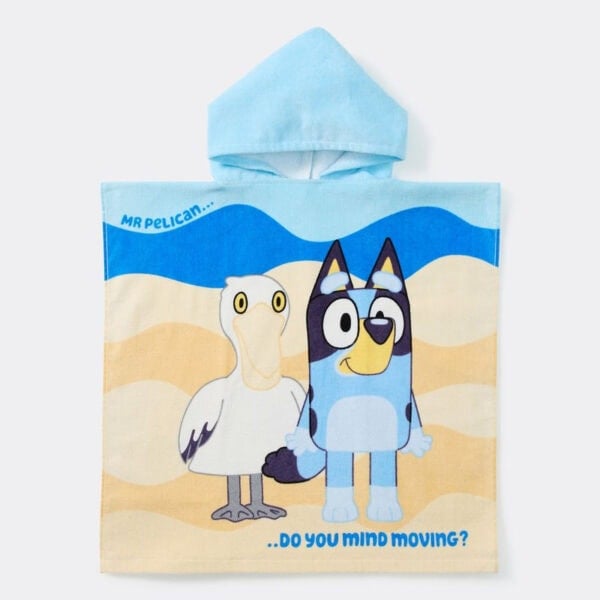 bluey hooded towel