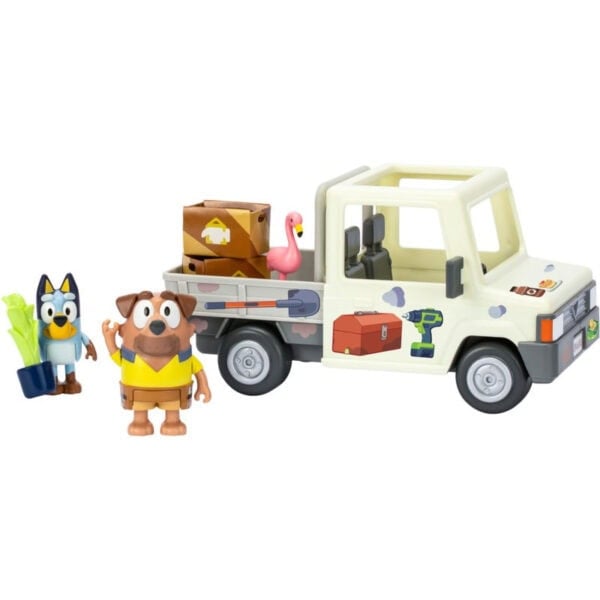 Bluey Tradies Ute with Bluey and Sparky Figures - Image 2
