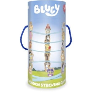 bluey wooden stacking game