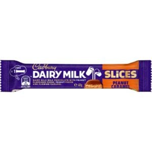 Cadbury Dairy Milk Slices Chocolate Bar Peanut Caramel 48g