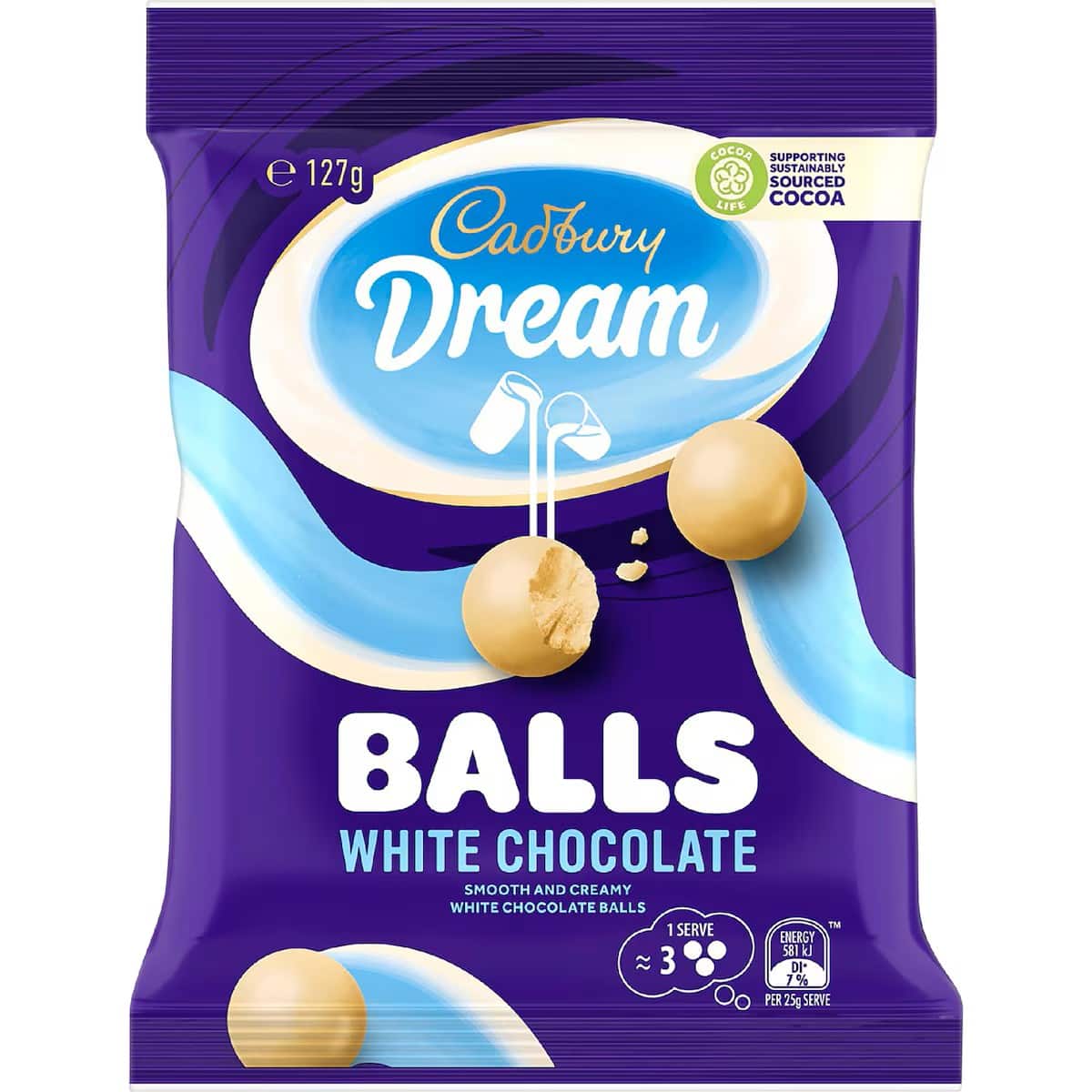 Cadbury Dream White Chocolate Balls 127g