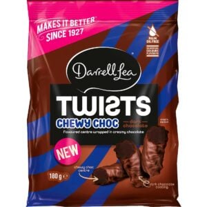 Darrell Lea Twists Chewy Dark Chocolate 180g