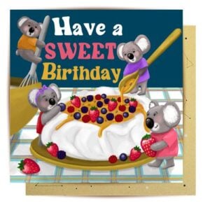greeting card sweet pavlova