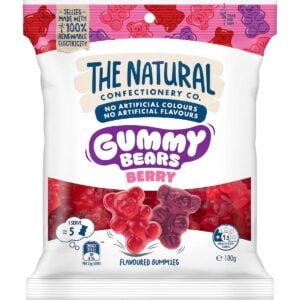 the natural confectionery co. gummy bears berry 180g