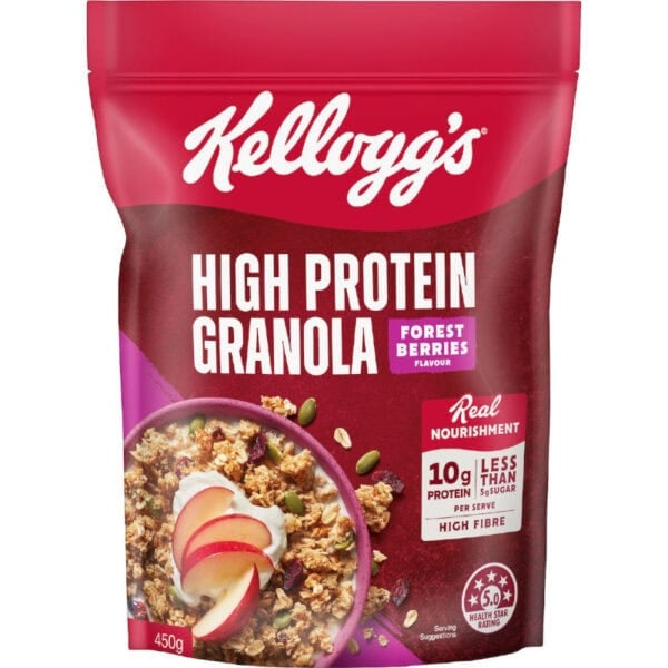 kelloggs high protein granola forest berries 450g