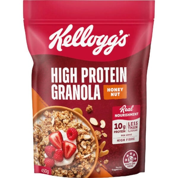 kelloggs high protein granola honey nut 450g