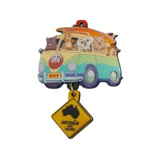 kombi aussie animals road trip hanging ornament