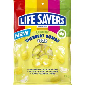 Life Savers Sherbert Bombs Fizz Lemon 150g