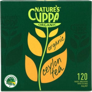 natures cuppa organic ceylon premium tea bags 120 pack