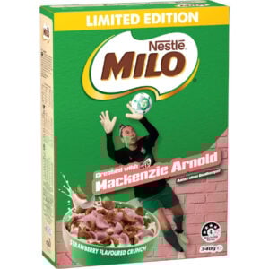 nestle milo mackenzie arnold strawberry cereal 340g