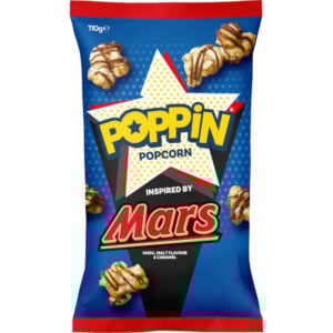 poppin ready to eat popcorn mars 110g