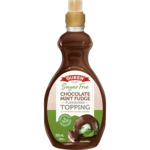 queen sugar free topping chocolate mint fudge 355ml