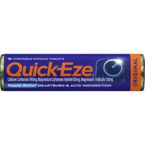 quick-eze antacid tablets original rapid relief tablets 12 pack
