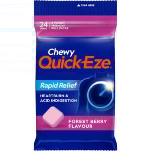 quick-eze antacids forest berry 24 pack