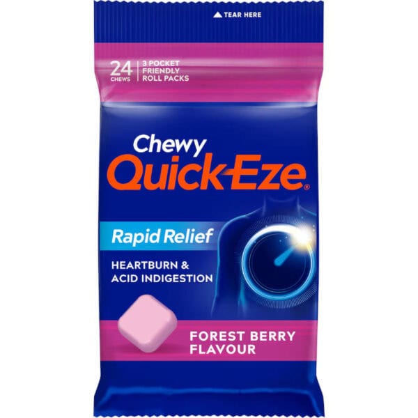 quick-eze antacids forest berry 24 pack