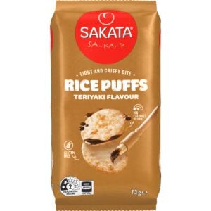 Sakata Rice Puff Crisps Teriyaki 73g