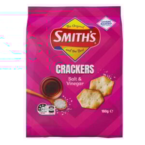 smiths crackers salt & vinegar 160g