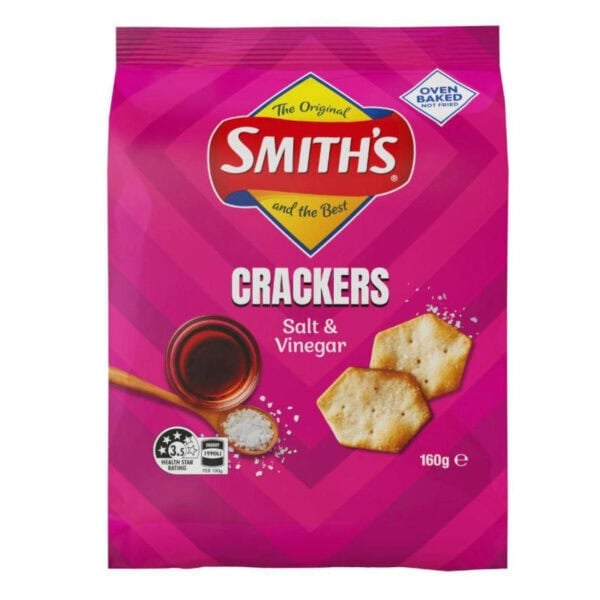 smiths crackers salt & vinegar 160g