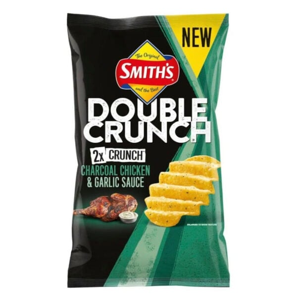 smiths double crunch charcoal chicken & garlic 150g