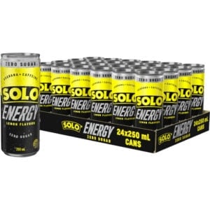 solo zero sugar energy drink lemon 250ml x 24 pack