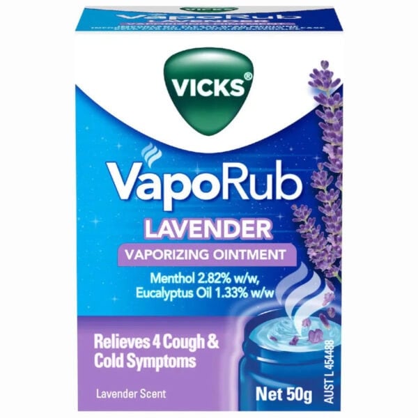 vicks vaporub decongestant rub lavendar 50g