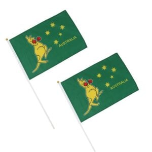 Australia Day Boxing Kangaroo Flag 2 Pack