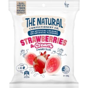 The Natural Confectionery Co. Strawberries & Cream Jellies 200g