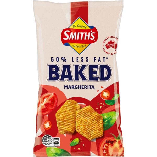 Smiths Crinkle Cut Baked Fusion Potato Chips Marghrita
