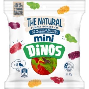 The Natural Confectionery Co. Mini Dino Lollies 80g